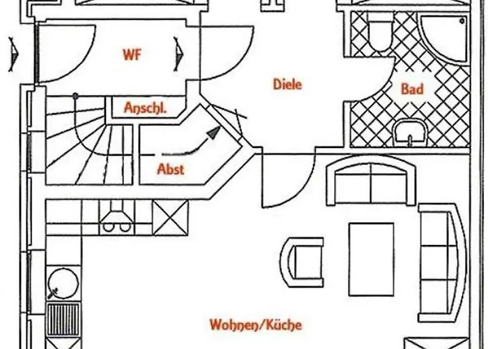 公寓 Haus Inselherz, Whg. Seestern 博尔库姆